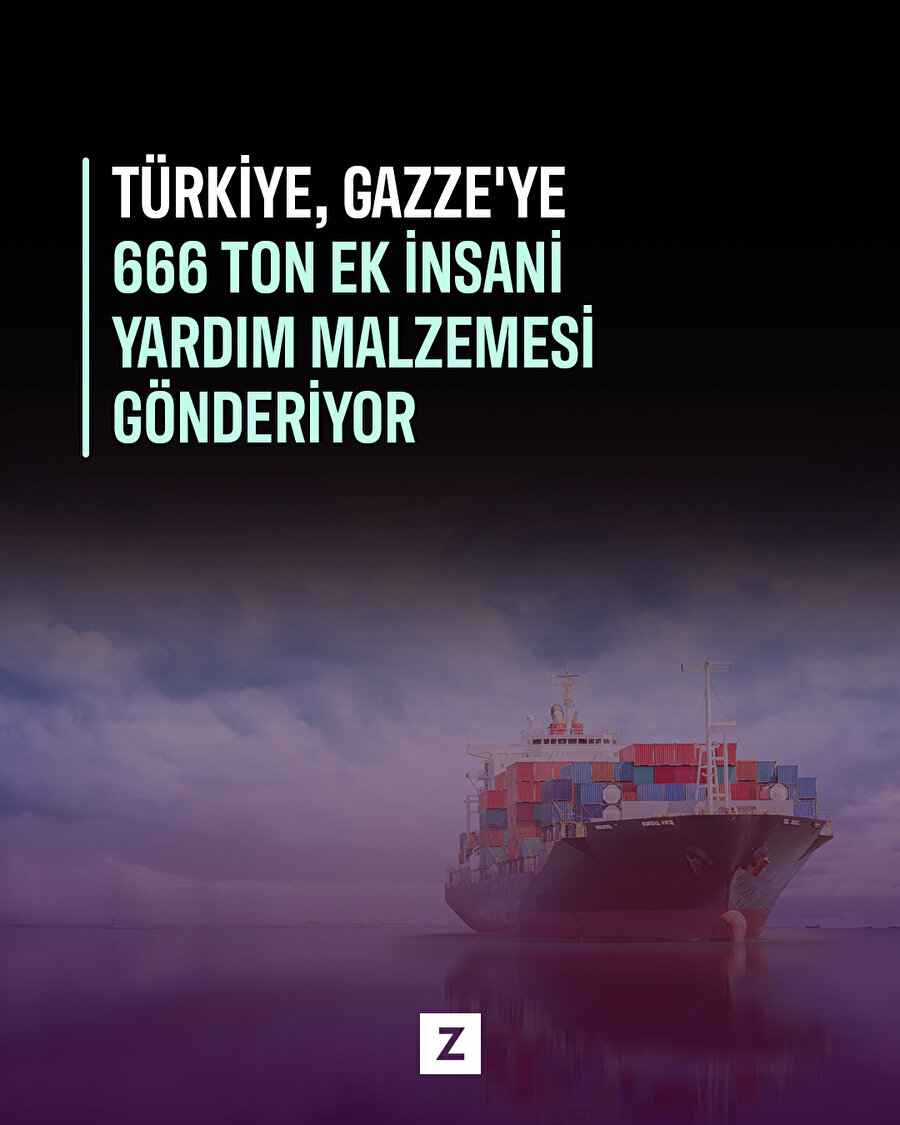 Türkiye'den Gazze'ye 666 ton insani yardım