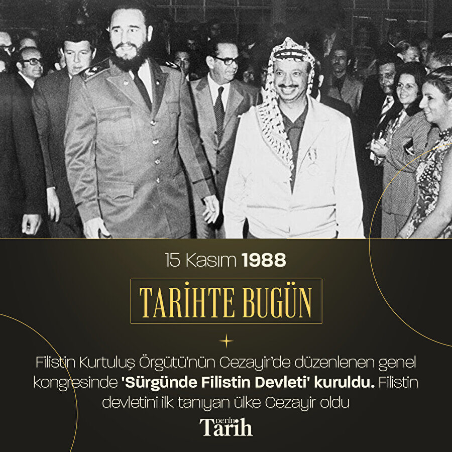 Tarihte bugün 'Sürgünde Filistin Devleti'