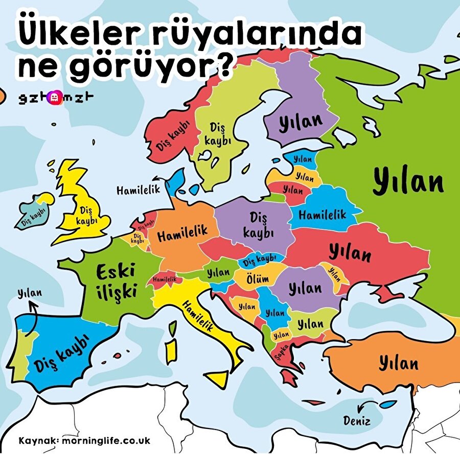 Ülkeler rüyalarında ne görüyor?