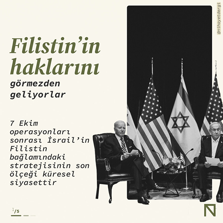 Filistin'in haklarını görmezden geliyorlar