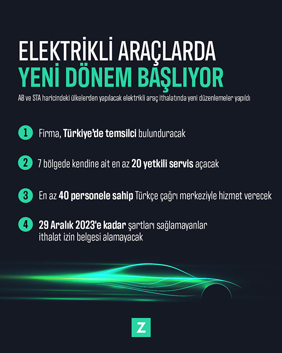 Elektrikli araçlarda yeni düzenleme