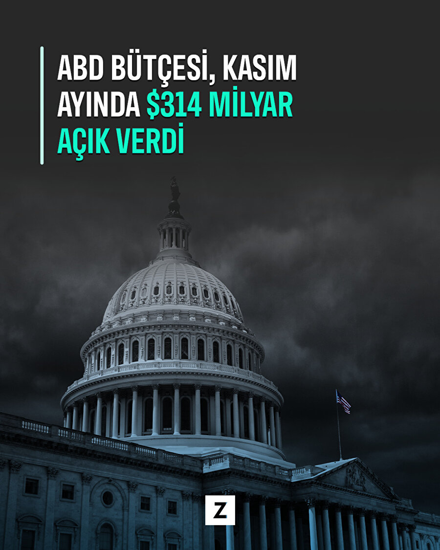 ABD bütçesi bir ayda $314 milyar açık verdi