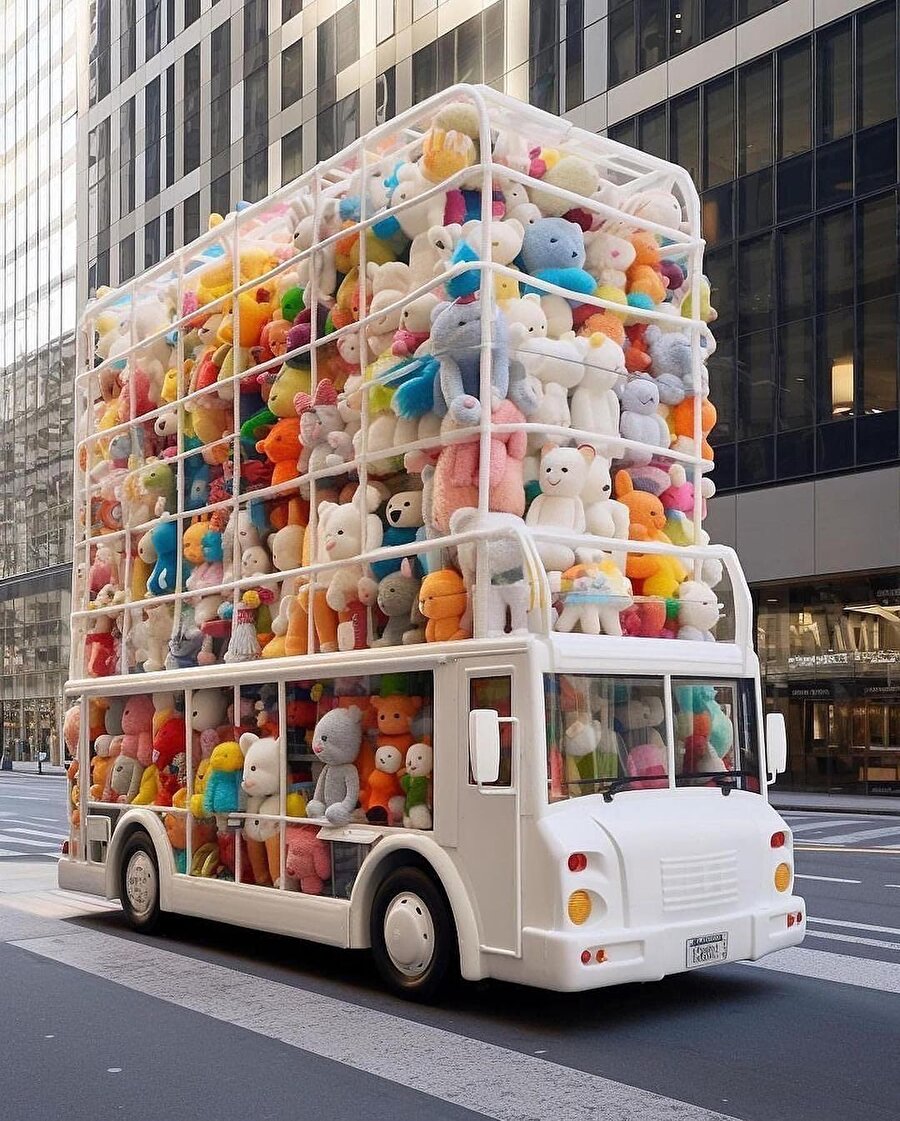 Dev yiyecekler mini otobüslerle şehir turunda 🍩