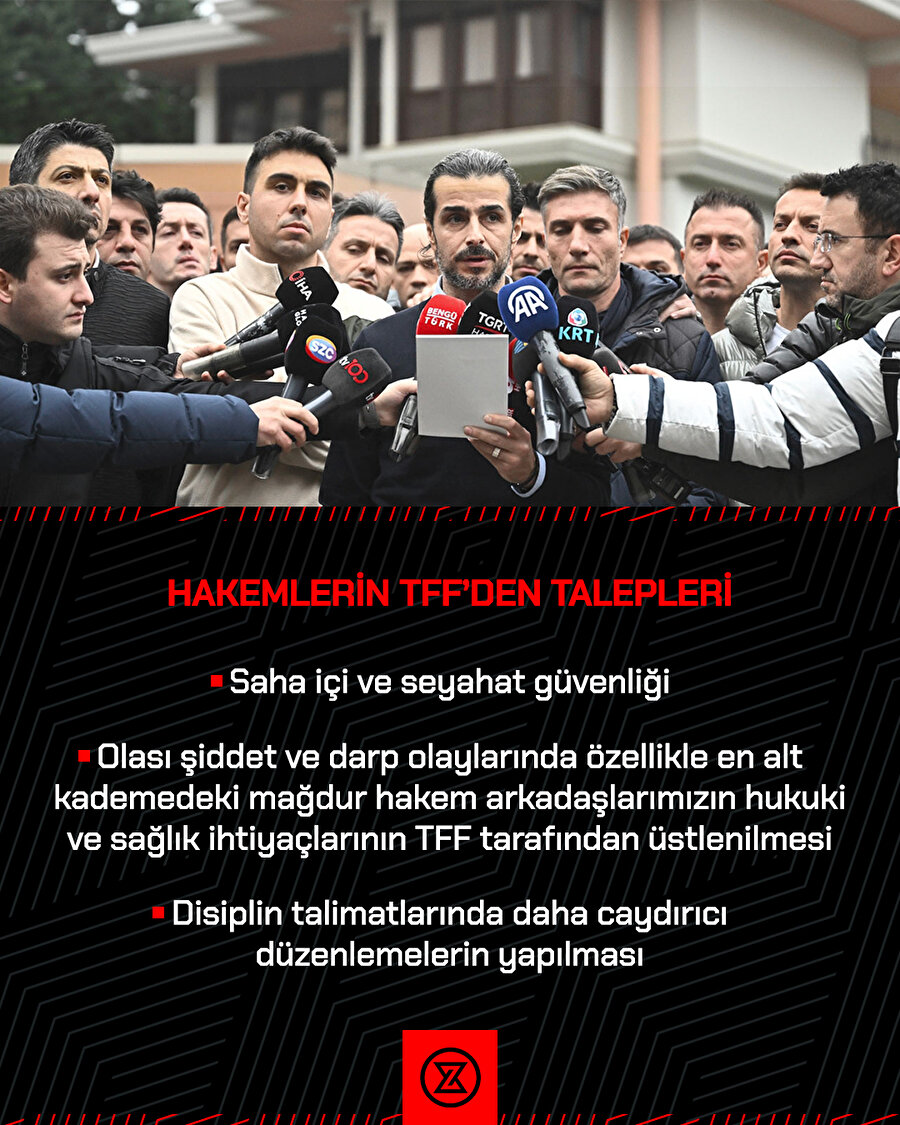 Hakemlerin TFF'den talepleri