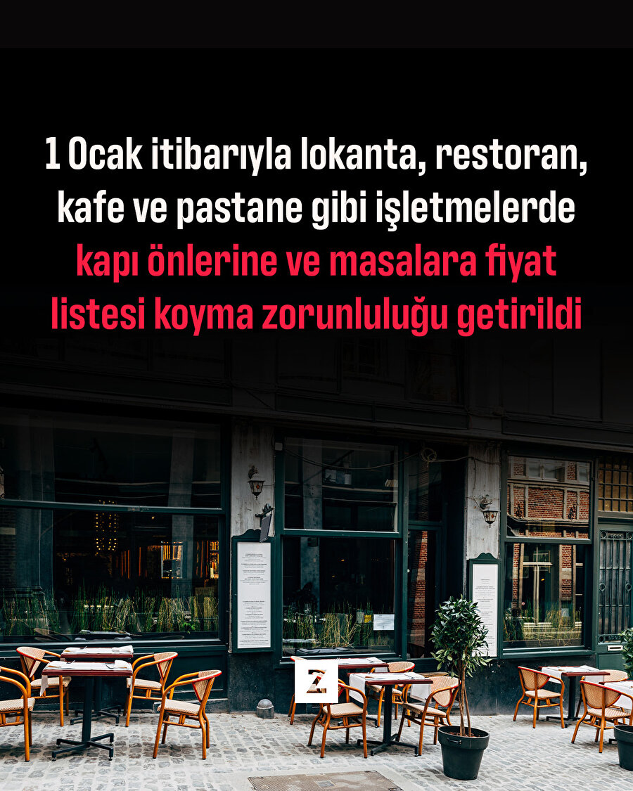 Kafelerde yeni düzenleme