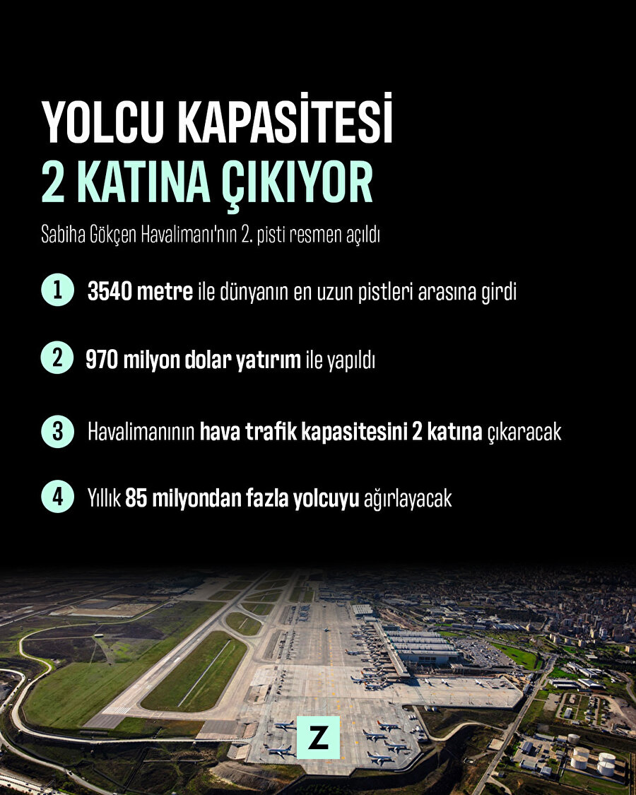 Sabiha Gökçen'in ikinci pisti açıldı