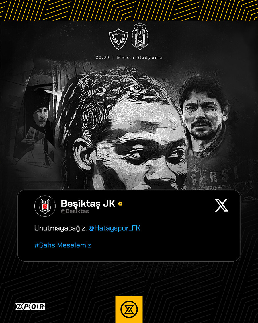Beşiktaş'ın, Hatayspor maç günü paylaşımı 