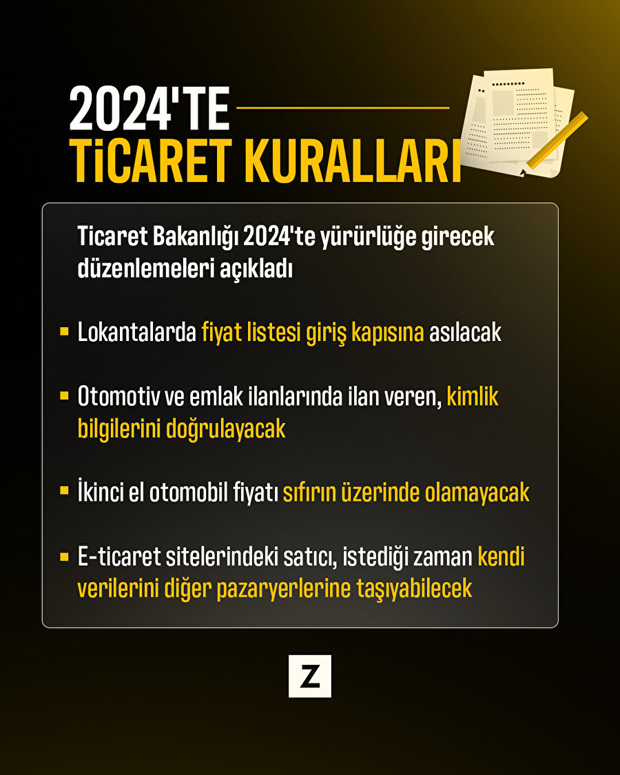 Ticarette yeni düzenlemeler