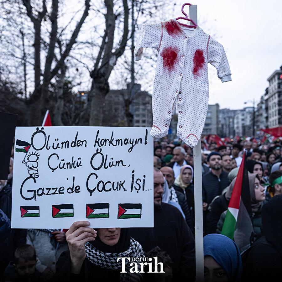 On binlerce kişi şehitlerimiz ve Gazze için yürüdü