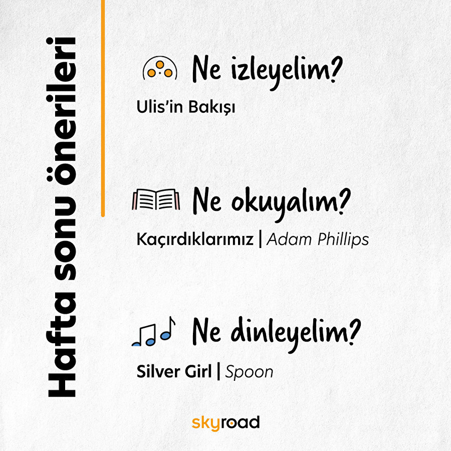 Hafta sonu önerileri 📢