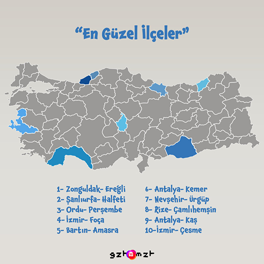 Türkiye'nin en güzel ilçeleri
