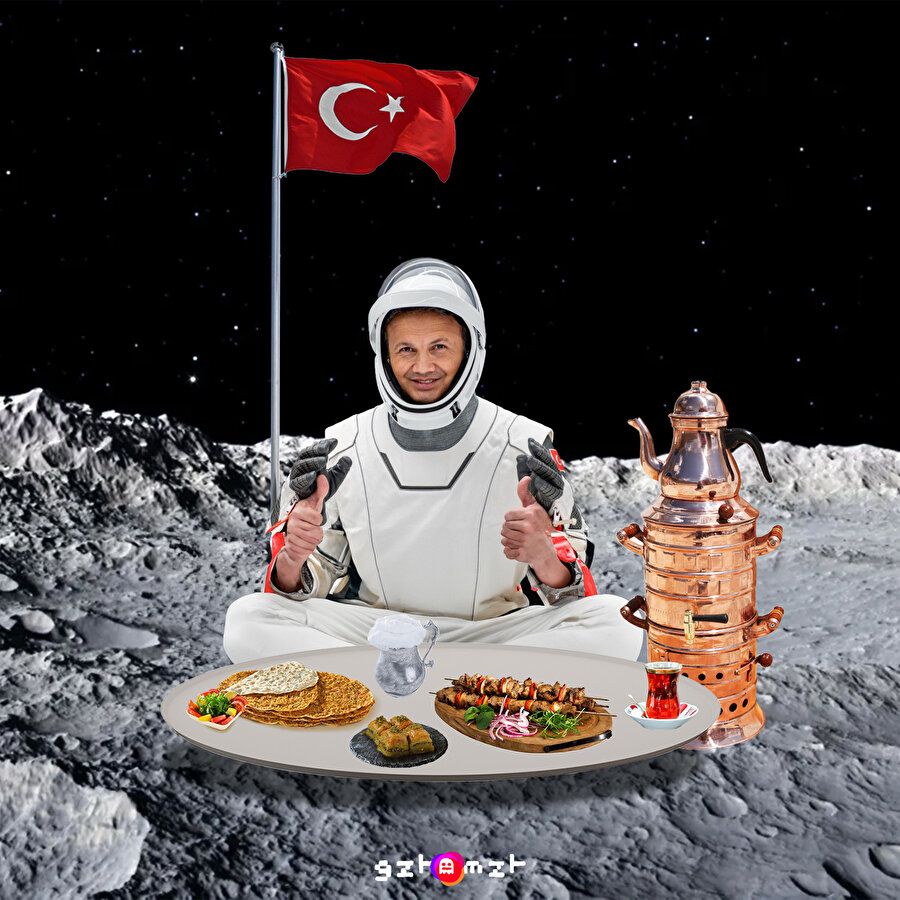 Alper Gezeravcı'nın uzaydaki ilk öğünü