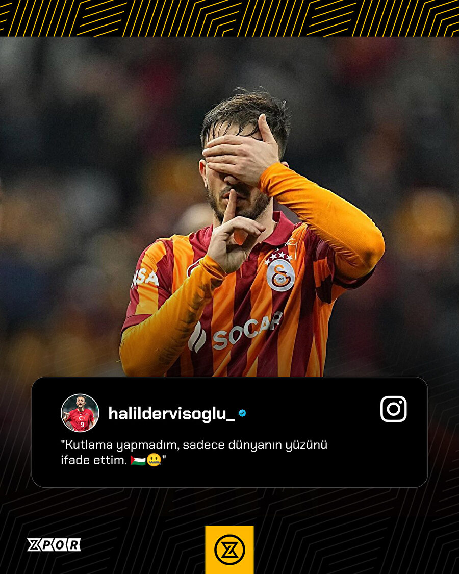 Galatasaraylı futbolcudan Filistin desteği