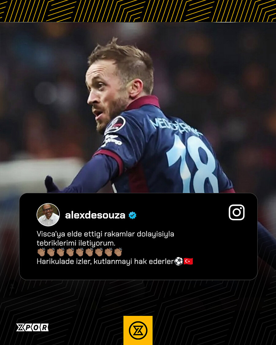 Alex de Souza'dan Visca'ya tebrik