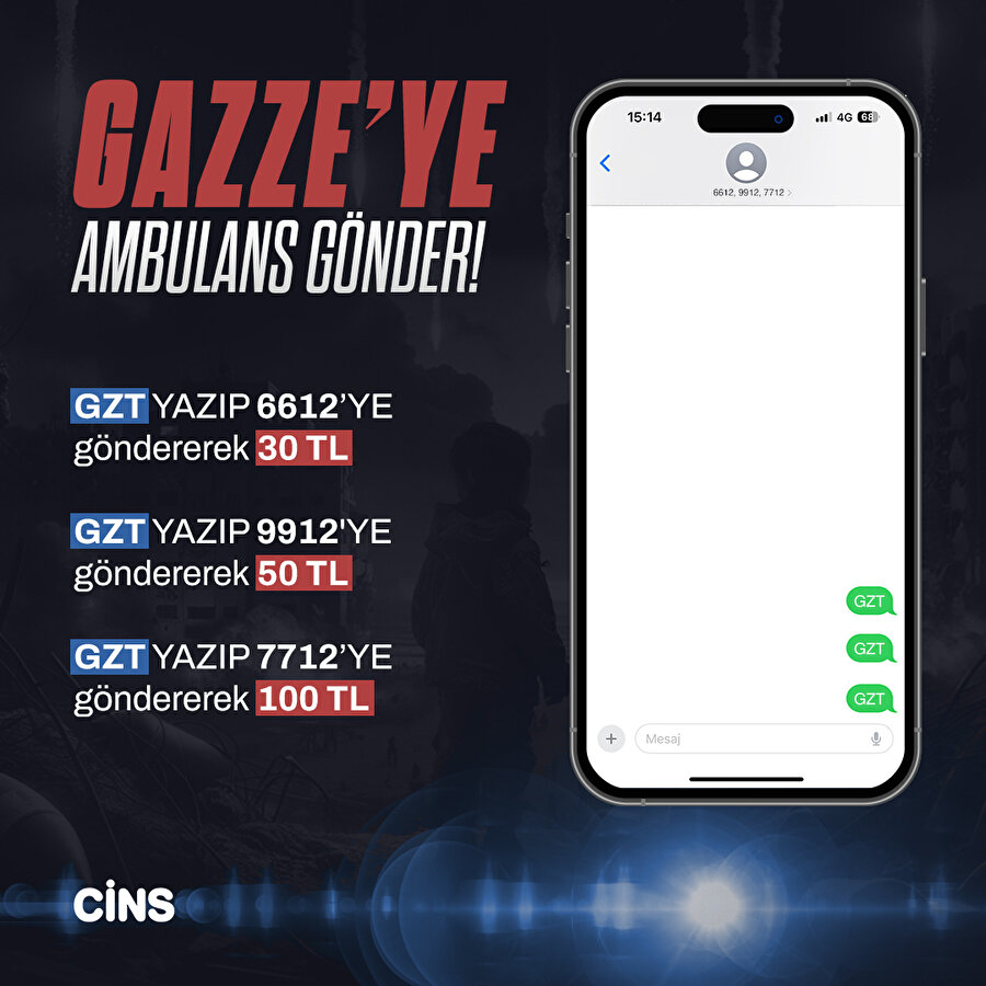 Gazze'ye ambulans gönder!