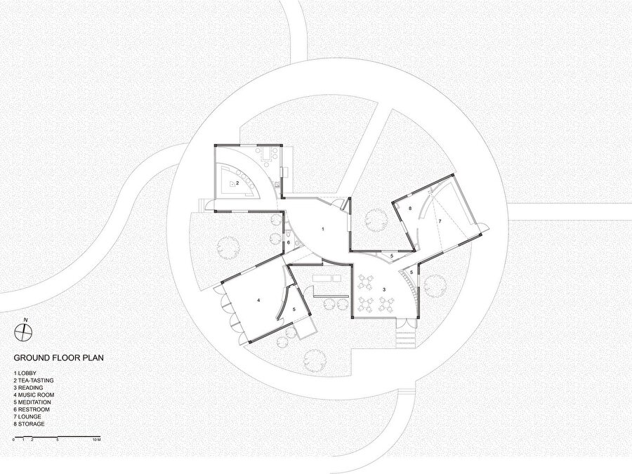 Çiçek tarlasında bir kütüphane 📚