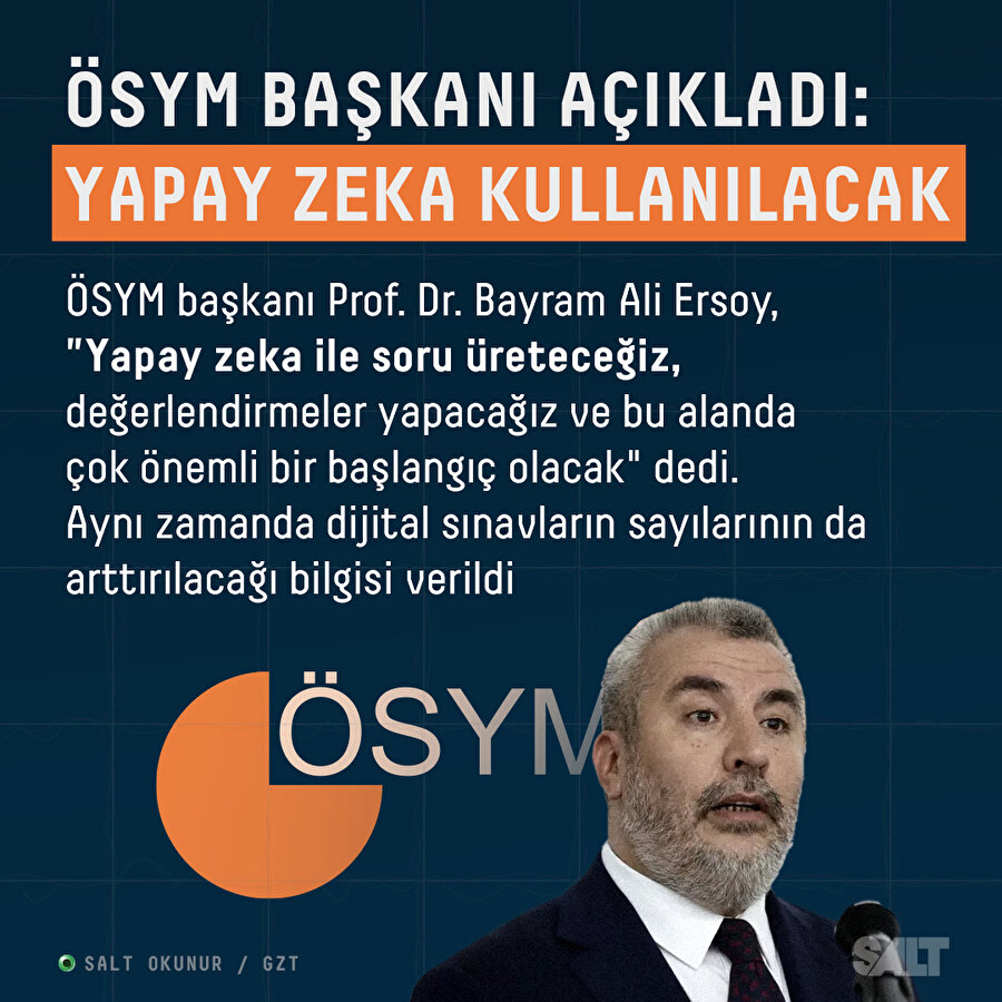 ÖSYM Başkanı Ersoy: Yapay Zeka Ile Soru üreteceğiz