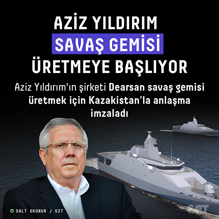 Aziz Yıldırım Kazakistan'da savaş gemisi üretecek