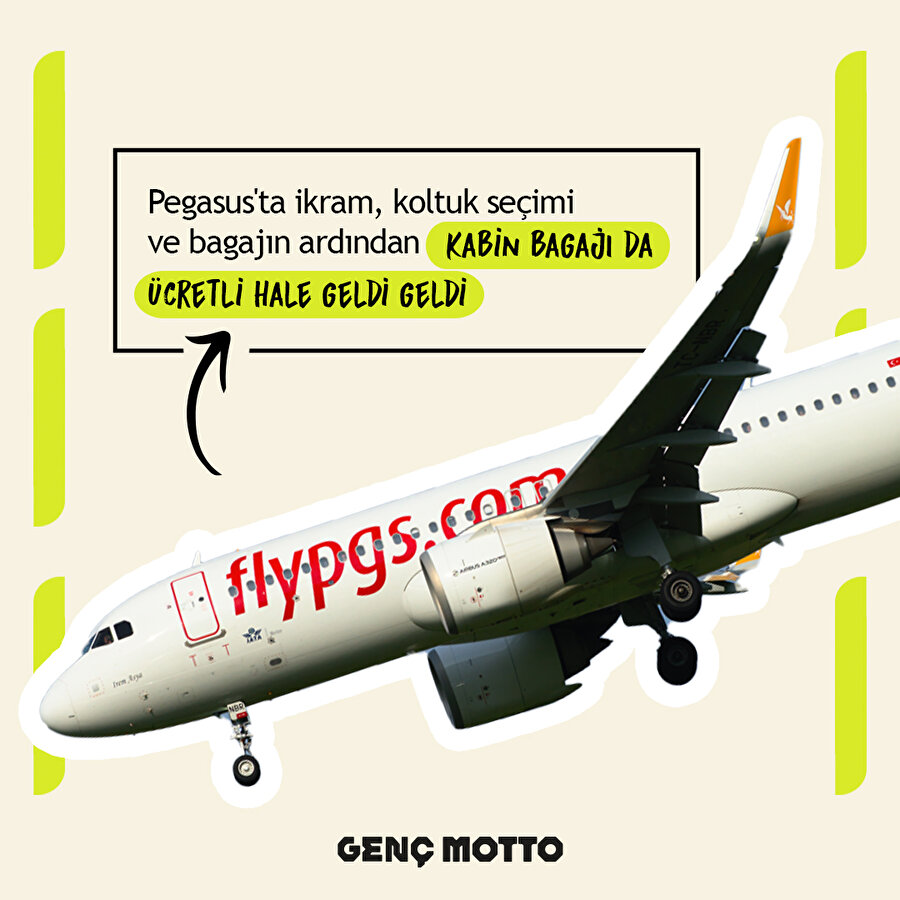 Pegasus'ta 'kabin bagajı' yasağı