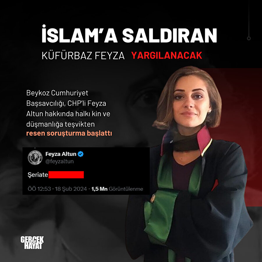 İslam düşmanı Feyza Altun'a soruşturma açıldı
