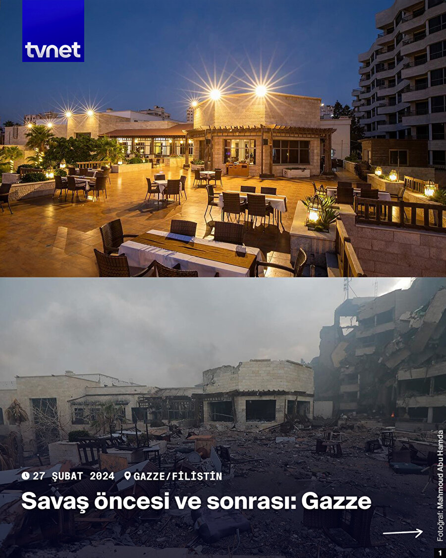 Savaş öncesi ve sonrası halleriyle Gazze