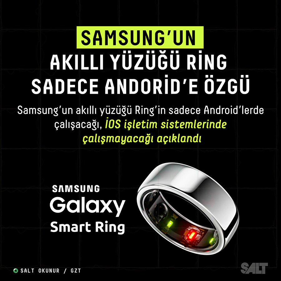 Samsung'un akıllı yüzüğü Ring, sadece Android'e özgü