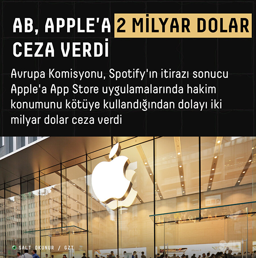 AB, Apple'a iki milyar dolar ceza verdi