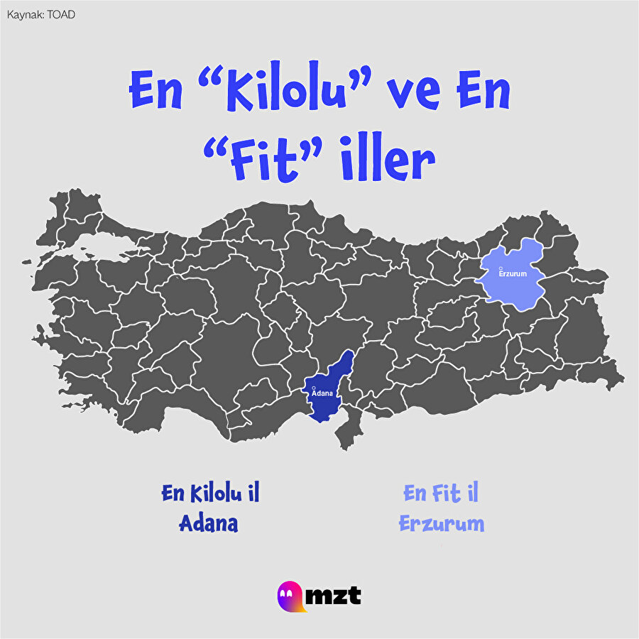 Türkiye'nin en fit ve en kilolu illeri belli olmuş