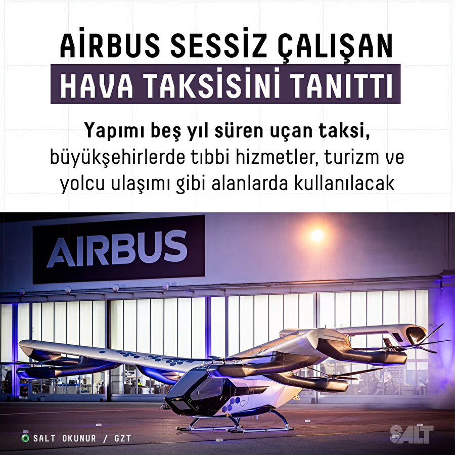 Airbus uçan taksisini tanıttı
