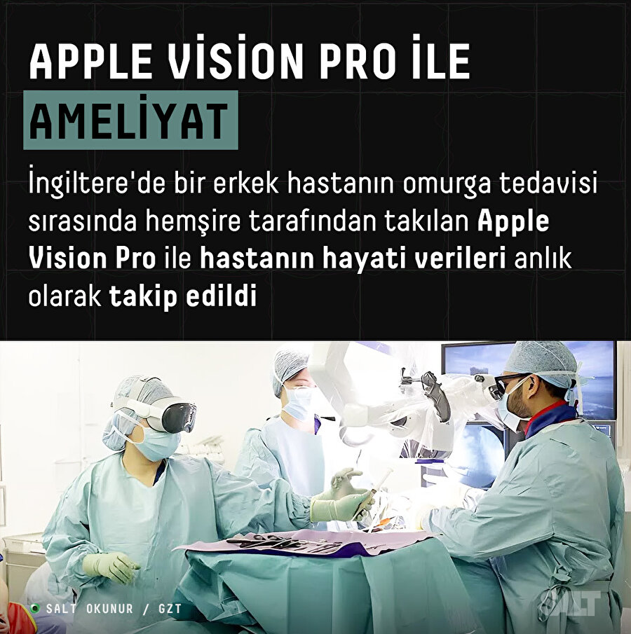 Apple Vision Pro ile ameliyat