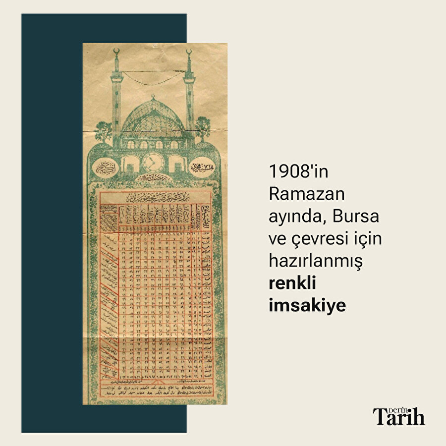 Bir asır önce Bursa imsakiyesi