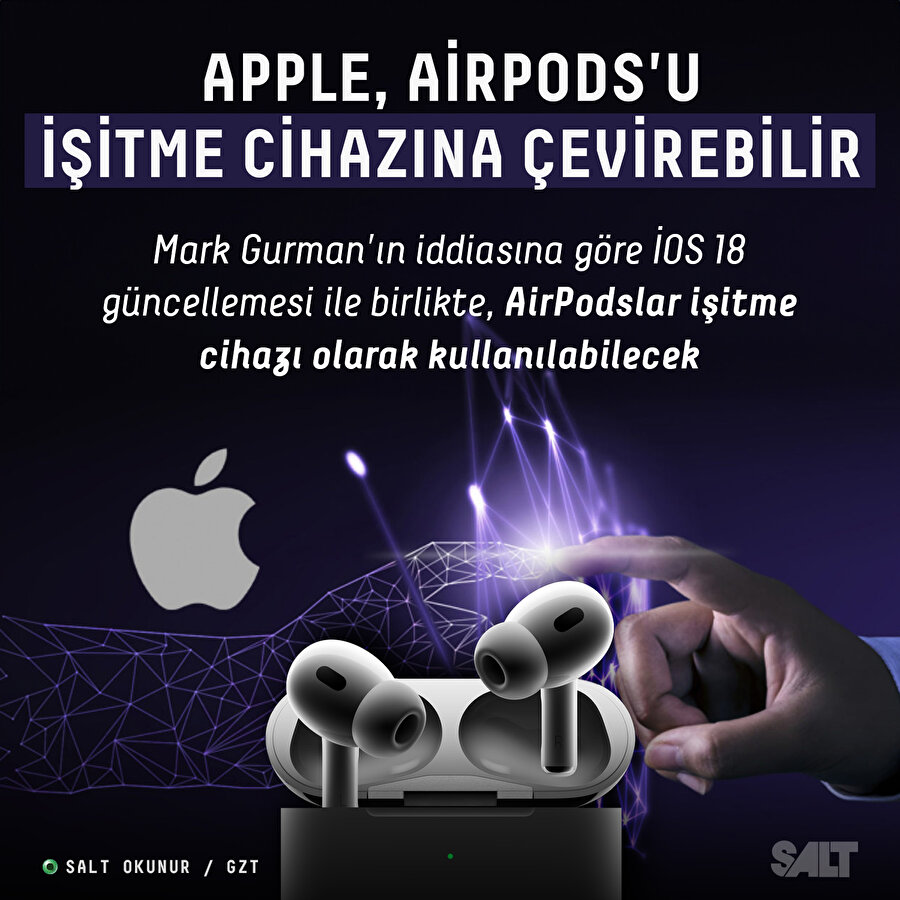 Apple AirPods'u işitme cihazına çevirebilir