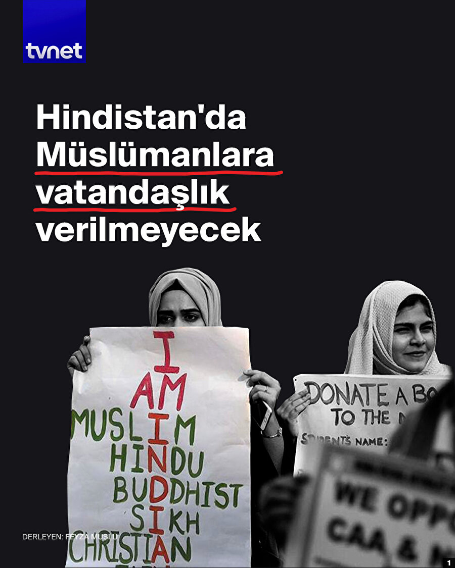 Hindistan'da Müslümanlara vatandaşlık verilmeyecek