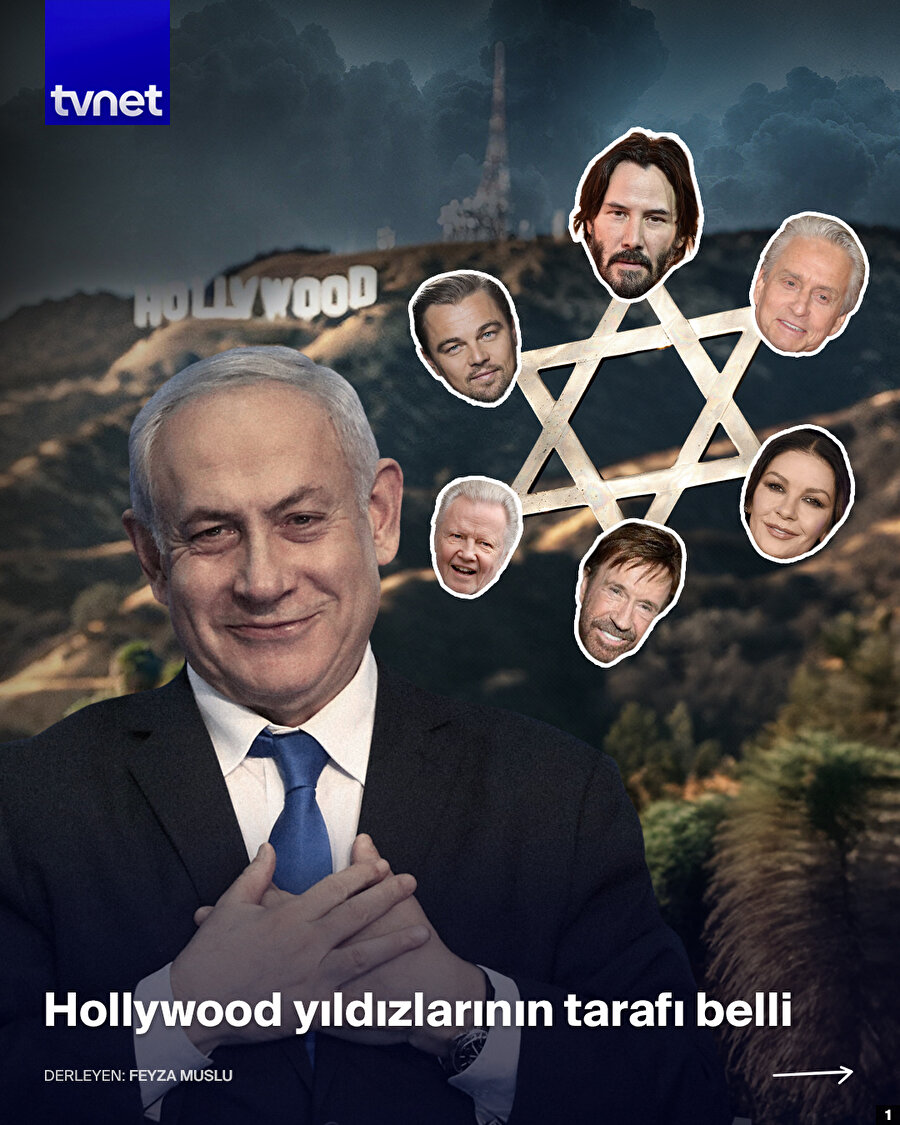 Hollywood yıldızları Netanyahu'nun yanında