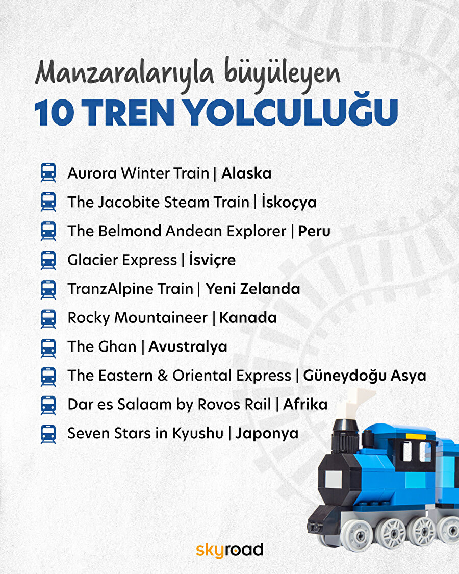 Manzaralarıyla büyüleyen 10 tren yolculuğu 🚂