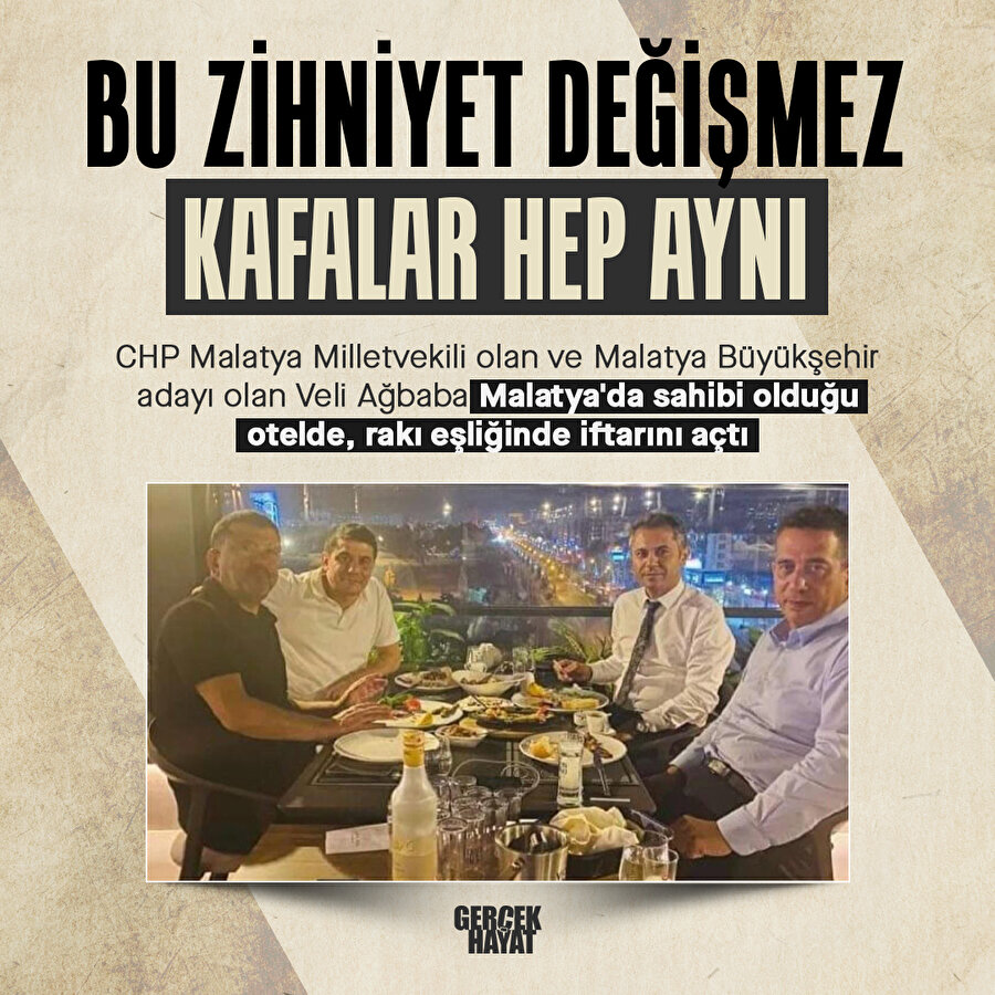 CHP'nin Malatya adayı rakı ile iftar açtı