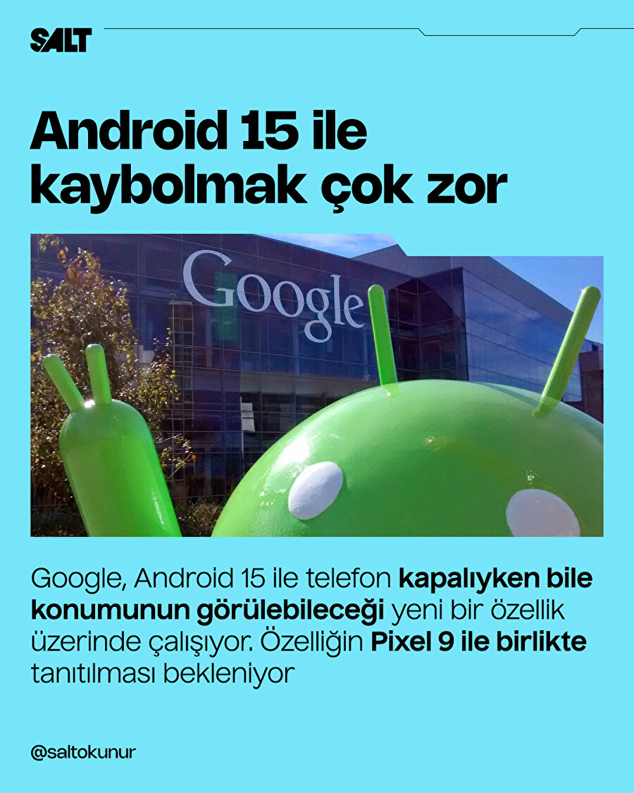 Android 15 ile kaybolmak çok zor
