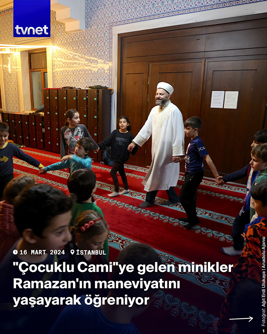 "Çocuklu Cami"ye gelen minikler ramazanın maneviyatını etkinliklerle öğreniyor