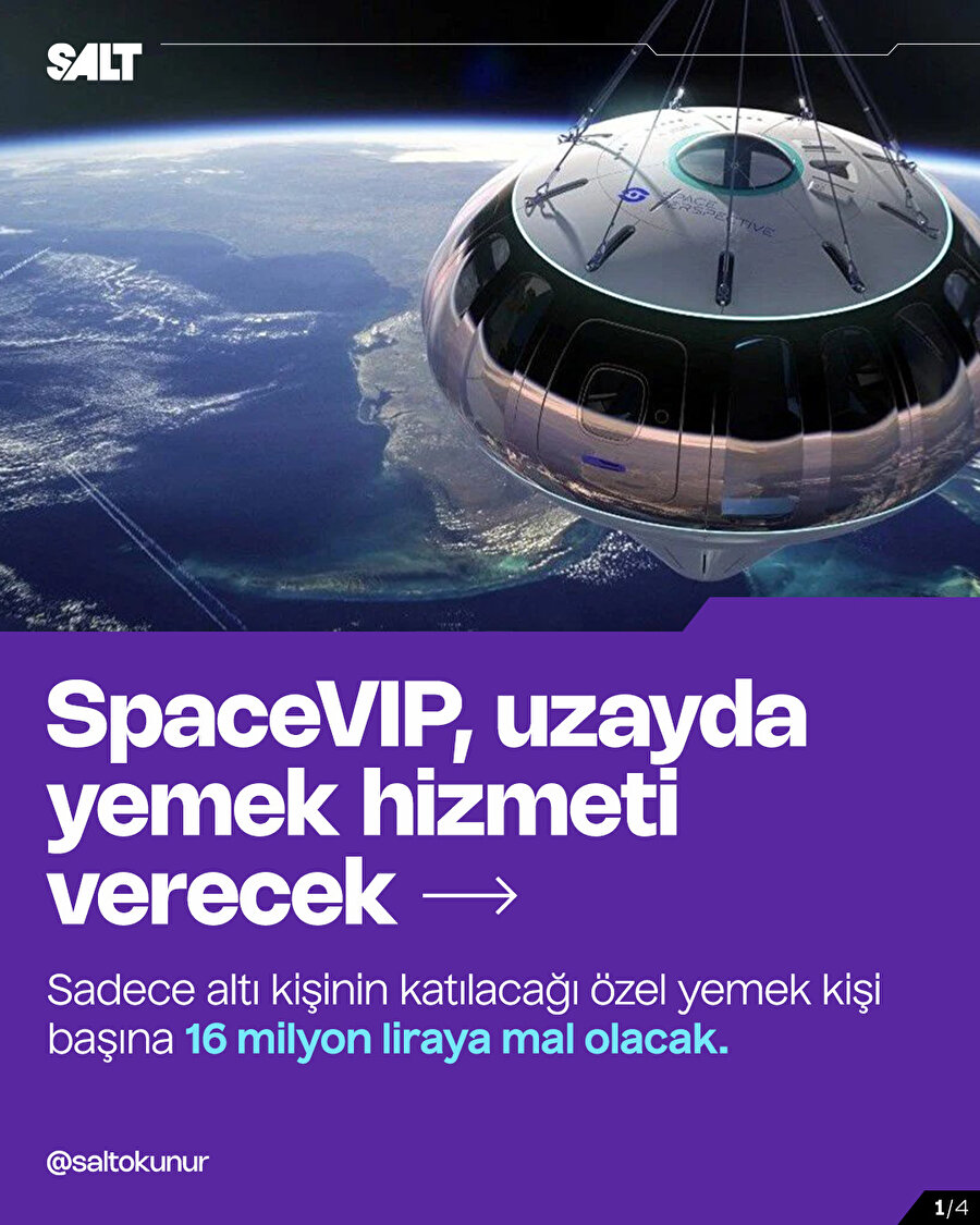 SpaceVIP, uzayda yemek hizmeti verecek