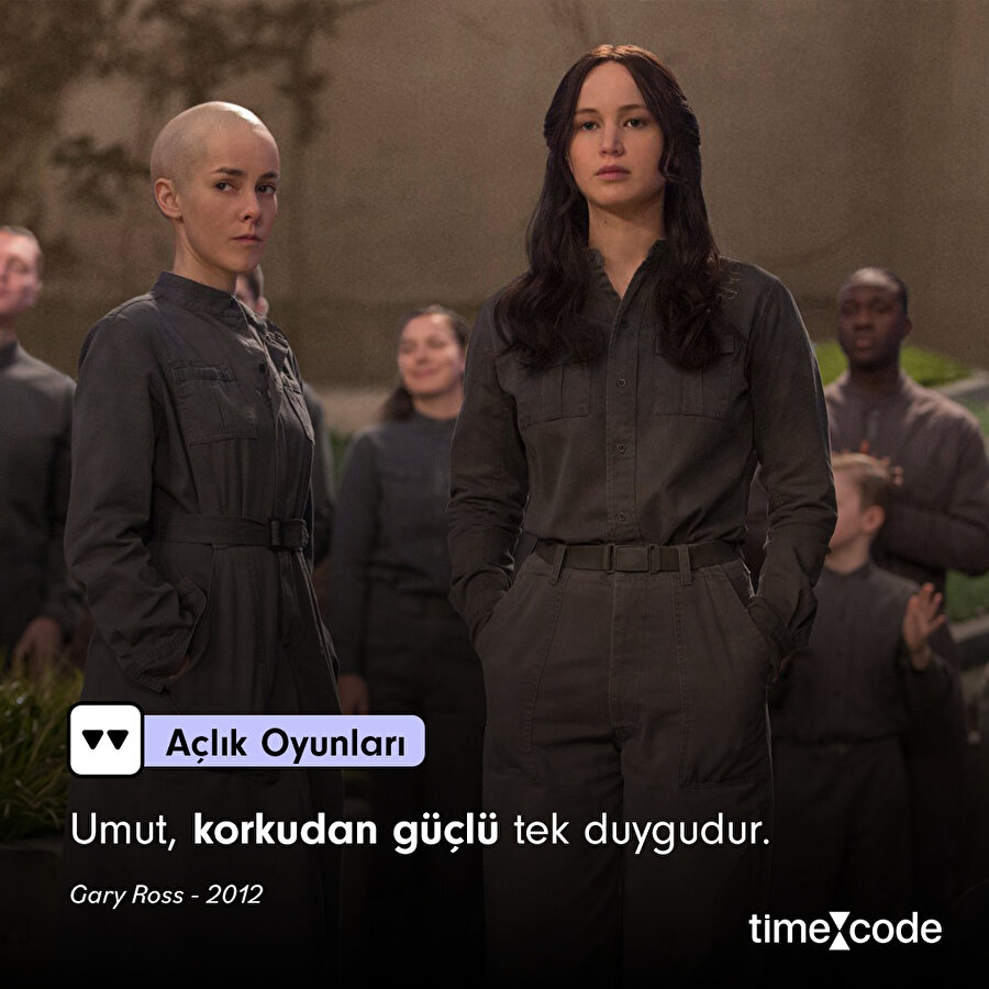 Açlık Oyunları filminden bir alıntı
