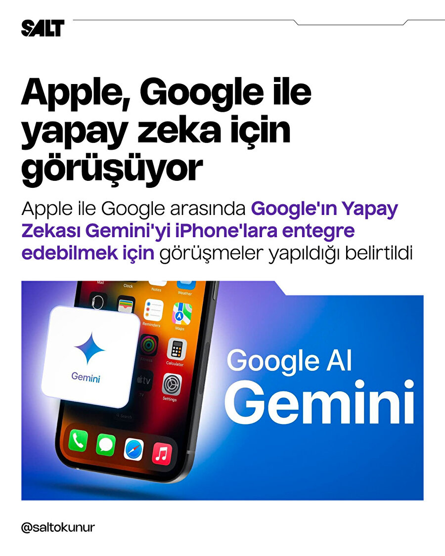 Apple, yapay zeka için Google ile görüşüyor