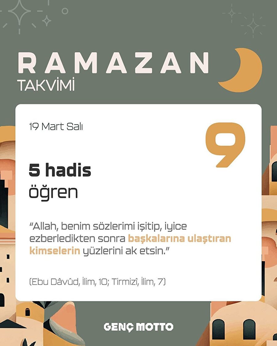 Günlük Ramazan görevi - 9 Ramazan