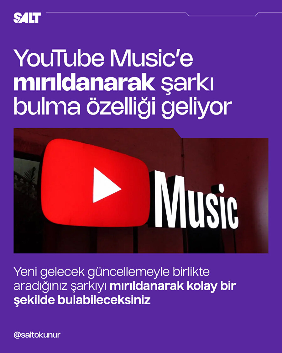 YouTube Music'e mırıldanarak şarkı bulma özelliği geliyor