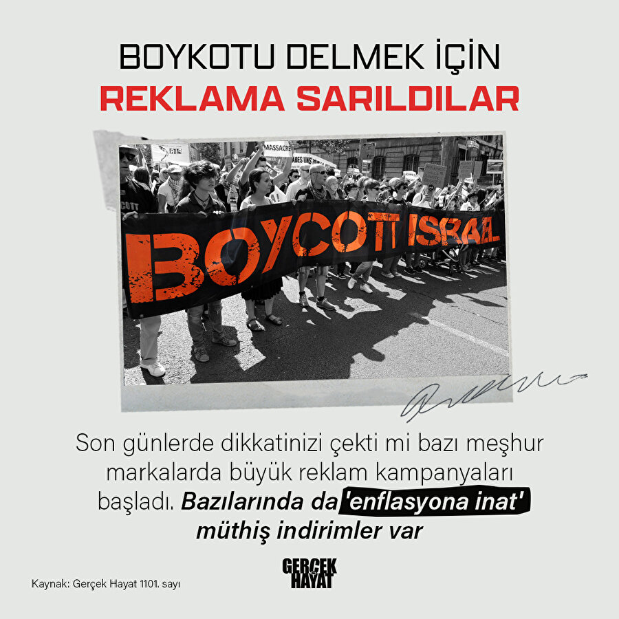 Boykotu reklam ile ezmek istiyorlar