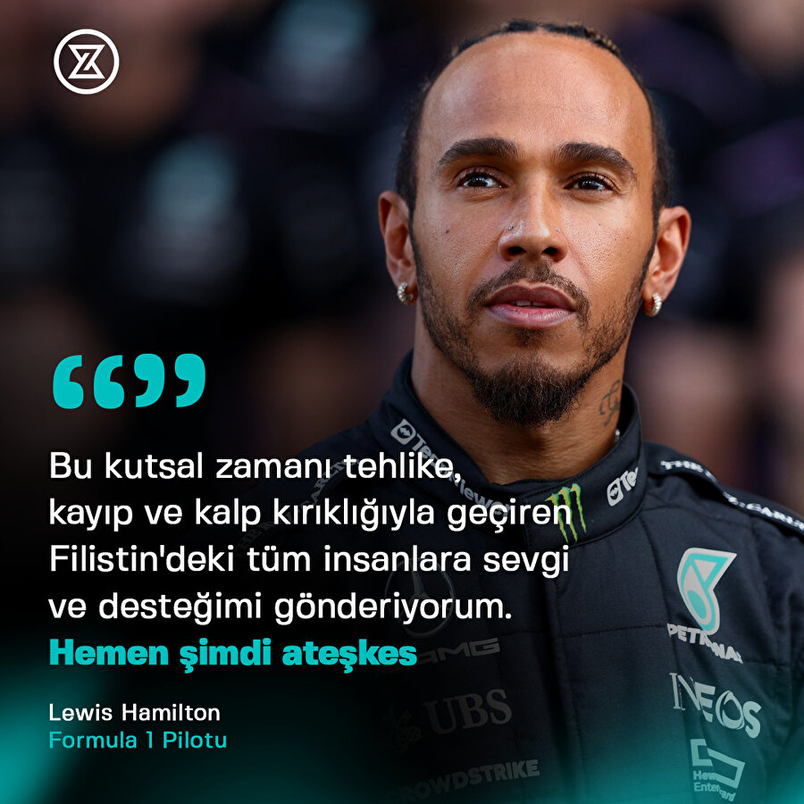 Hamilton'dan Filistin için ateşkes çağrısı