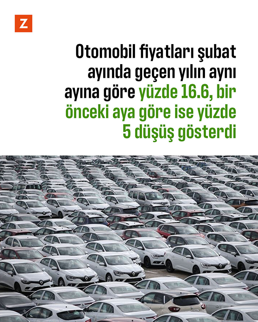 Otomobil fiyatlarındaki düşüş sürüyor