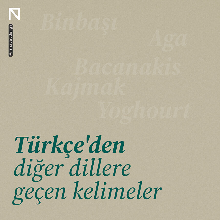 Türkçeden diğer dillere geçen kelimeler II