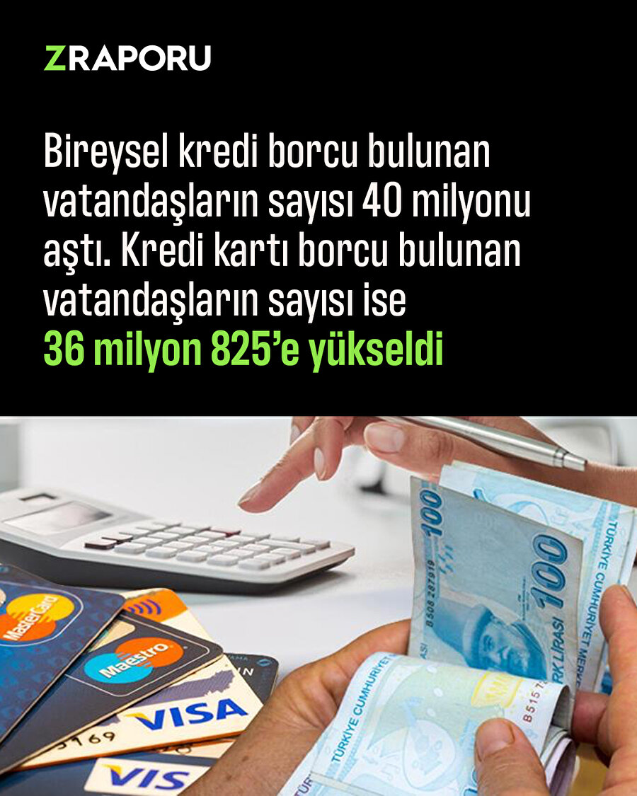 Kredi borcu olanların sayısı 40 milyonu aştı 