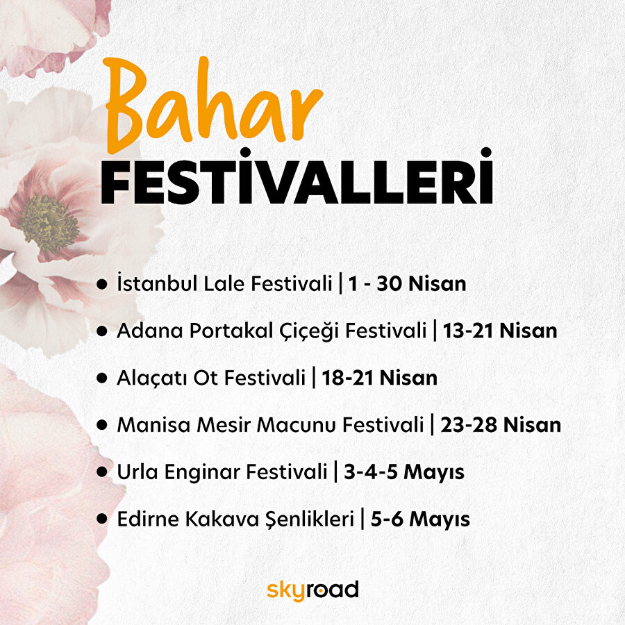 Bahar festivalleri 📣