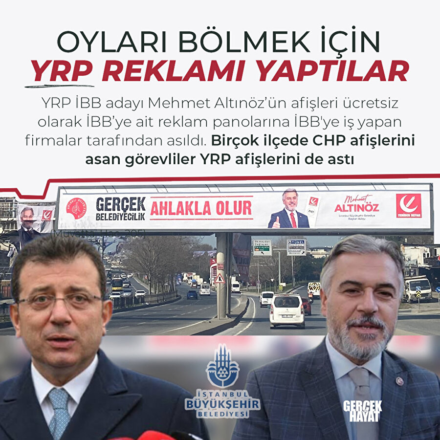 CHP'li İBB Yeniden Refah'ın reklamını üstlendi